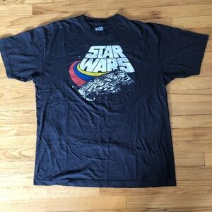 Star Wars 2XL millennium falcon shirt in charcoal heather gray by Fifth Sun